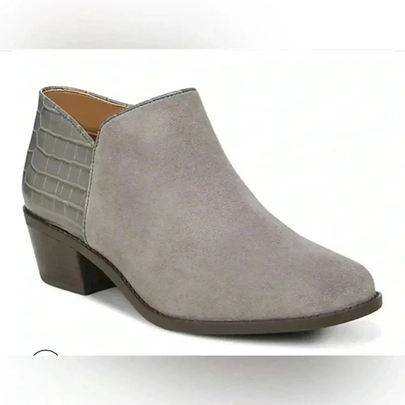 Vionic Water Repellent Suede Ankle Boots Marissa Charcoal 8 - Picture 1 of 7